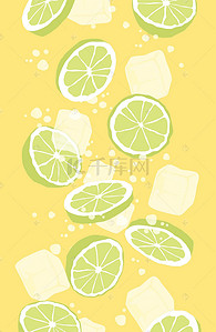 水果名背景图片_柠檬果蔬卡通背景