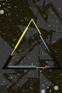 黑色几何质感背景背景图片_黑色几何三角形金属质感