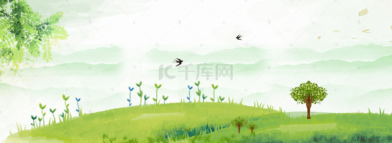 旅游模板海报背景图片_手绘夏季旅游生态banner