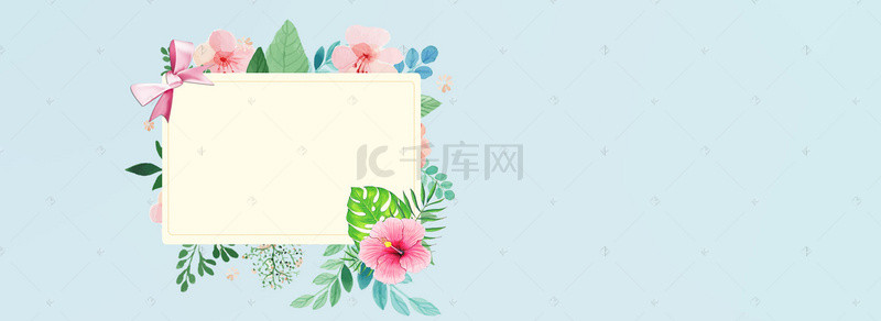 冬季banner背景图片_冬季护肤新上市花朵清新banner