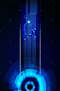 蓝色科技商务底纹背景图片_蓝色简约科技线条背景