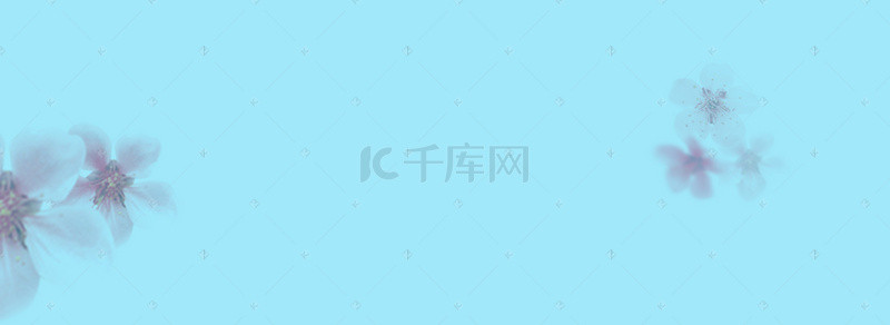 蓝色清新模板背景图片_文艺banner平面模板