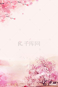 桃花节背景图片_唯美清新美丽的桃花平面素材