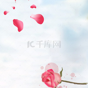 玫瑰花素材psd背景图片_粉色玫瑰简约化妆品PSD分层主图背景素材