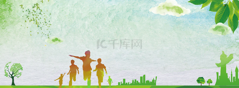 展板绿色背景图片_五四青年节banner