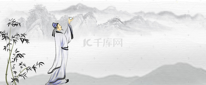 校园文化标语背景图片_中国风文化宣传展板背景图