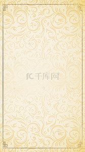 文艺标题框背景图片_中国风花框H5分层背景