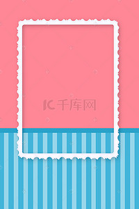 粉色扁平化照片相框广告背景