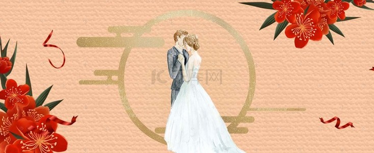 婚礼主题背景背景图片_天猫婚博会主题背景
