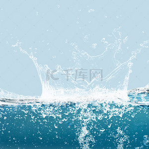 淘宝唯美主图背景背景图片_蓝色唯美海上海豚夏季主图背景