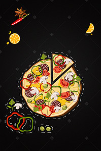 素材披萨背景图片_披萨海报背景素材