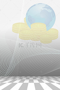 商务科技互联网背景图片_简单全球金融主题背景