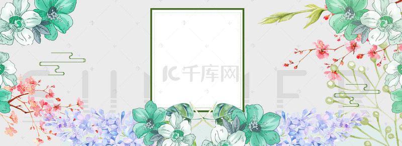 服装销售灰色背景文艺海报banner背景