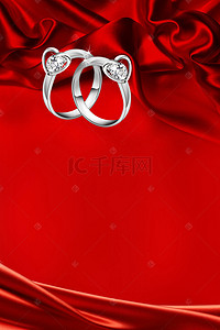 结婚戒指海报背景图片_钻石戒指珠宝首饰背景模板
