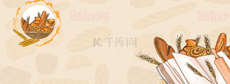 营养早餐背景图片_面美味包食材banner