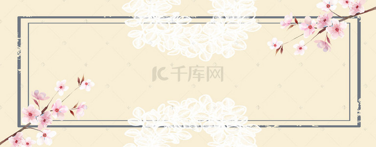 中国风复古工笔画背景图片_复古中国风淘宝banner