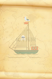 小饭桌宣传页背景图片_底纹 海盗船  地图 寻宝 背景 海报