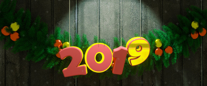 2019新年圣诞banner背景