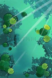 免抠植物图背景图片_卡通绿色森林免抠图