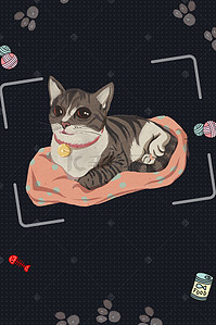 可爱猫狗海报背景图片_可爱猫猫宠物海报