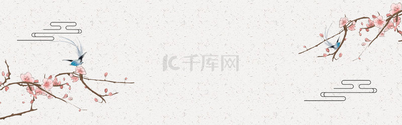中国风简洁风背景图片_水墨复古中国风灰色banner