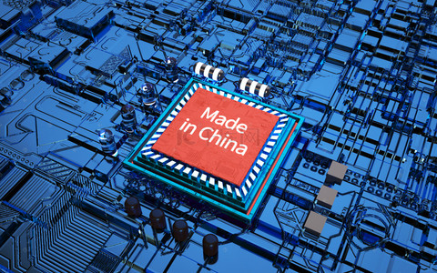 电路板背景图片_中国芯片电路板背景
