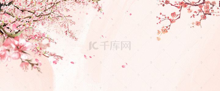 模板古典背景图片_唯美粉色古典中国风服饰banner