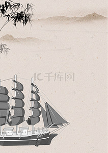 企业帆船海报背景图片_梦想启航企业文化