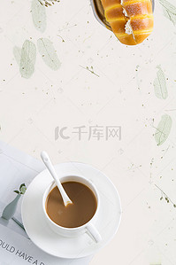 中国小吃美食背景图片_中国风简约早餐早茶美食海报