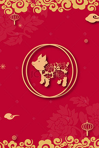 banner烫金背景图片_猪年烫金风贺岁电商banner