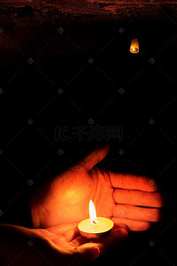 祝福蜡烛背景图片_重大灾难祈福祈祷平面素材