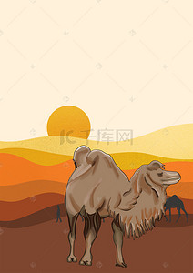 沙漠海报背景背景图片_敦煌沙漠海报背景