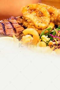 名贵背景图片_西式松茸餐厅海报背景