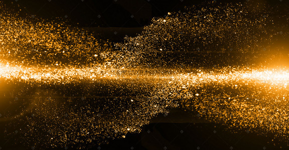 金色粒子光效背景图片_金色粒子科技背景