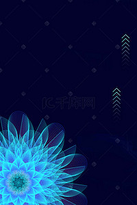 矢量星光背景素材背景图片_蓝色花朵大气背景素材