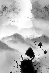 海报设计中国背景图片_中国风水墨风格海报设计