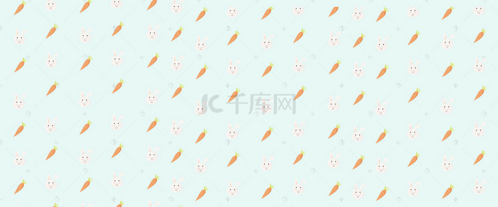 兔子烤肉背景图片_卡通手绘可爱兔子萝卜简约背景