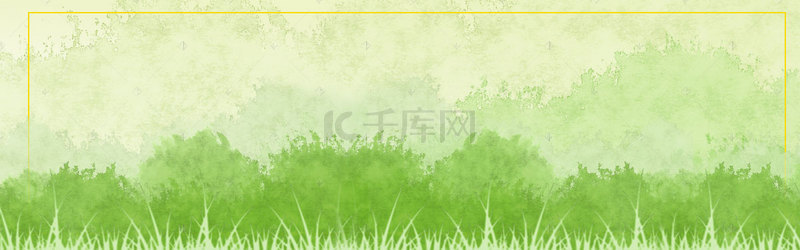 燕子绿色背景图片_绿色水彩春分极简banner海报