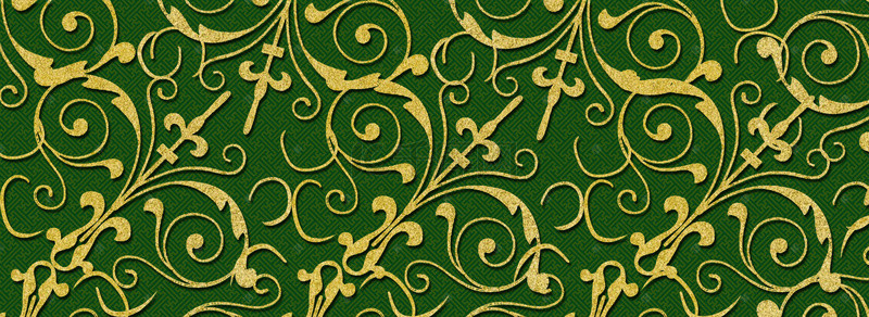 绿色花纹平铺纹理背景