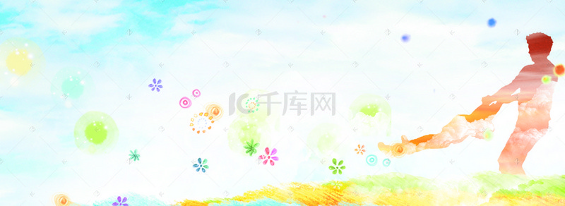 父亲孩子背景图片_父亲节电商主题banner1