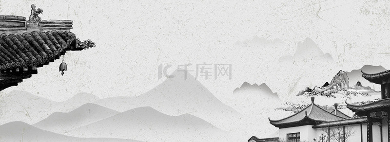 中国古典标签边框背景图片_中国风背景促销banner