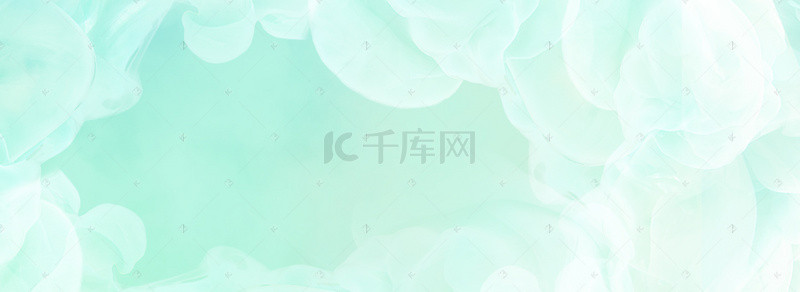 渲染绿色渐变唯美小清新背景banner