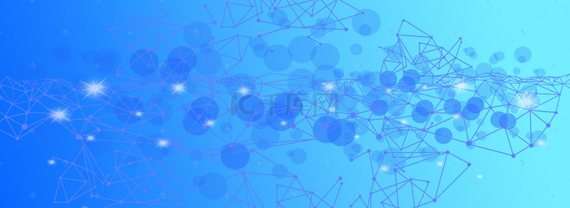 蓝色网络科技海报背景图片_蓝色科技网络分子结构节点海报设计背景