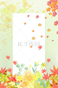 花卉背景素材背景图片_唯美水彩花卉秋季新品背景素材