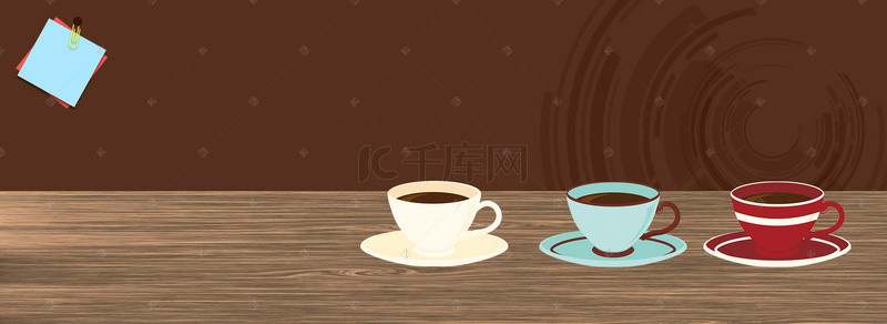 咖啡餐饮背景图片_扁平化咖啡设计矢量素材