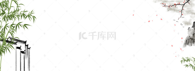 古风中国白色背景banner