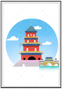 旅行海报设计背景图片_成都旅行海报背景模板