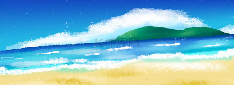 黄色的山坡背景图片_蓝色的天空海洋免抠图