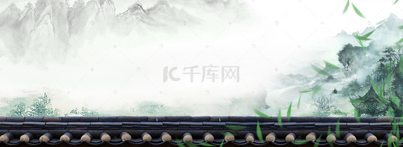 山水banner背景图片_山水古风惊蛰banner背景