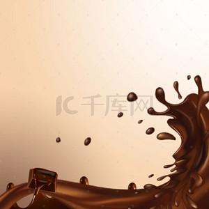 巧克力电商背景图片_甜品巧克力蛋糕主题食品主图